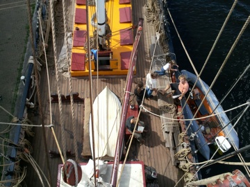 view from first level of squaresail mast