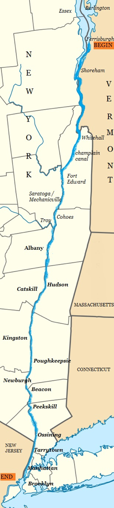 The Vermont Sail Freight Project's trade route